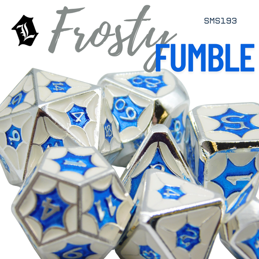 [FROSTY FUMBLE] 7PC SOLID METAL DICE SET