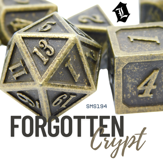 [FORGOTTEN CRYPT] 7PC SOLID METAL DICE SET