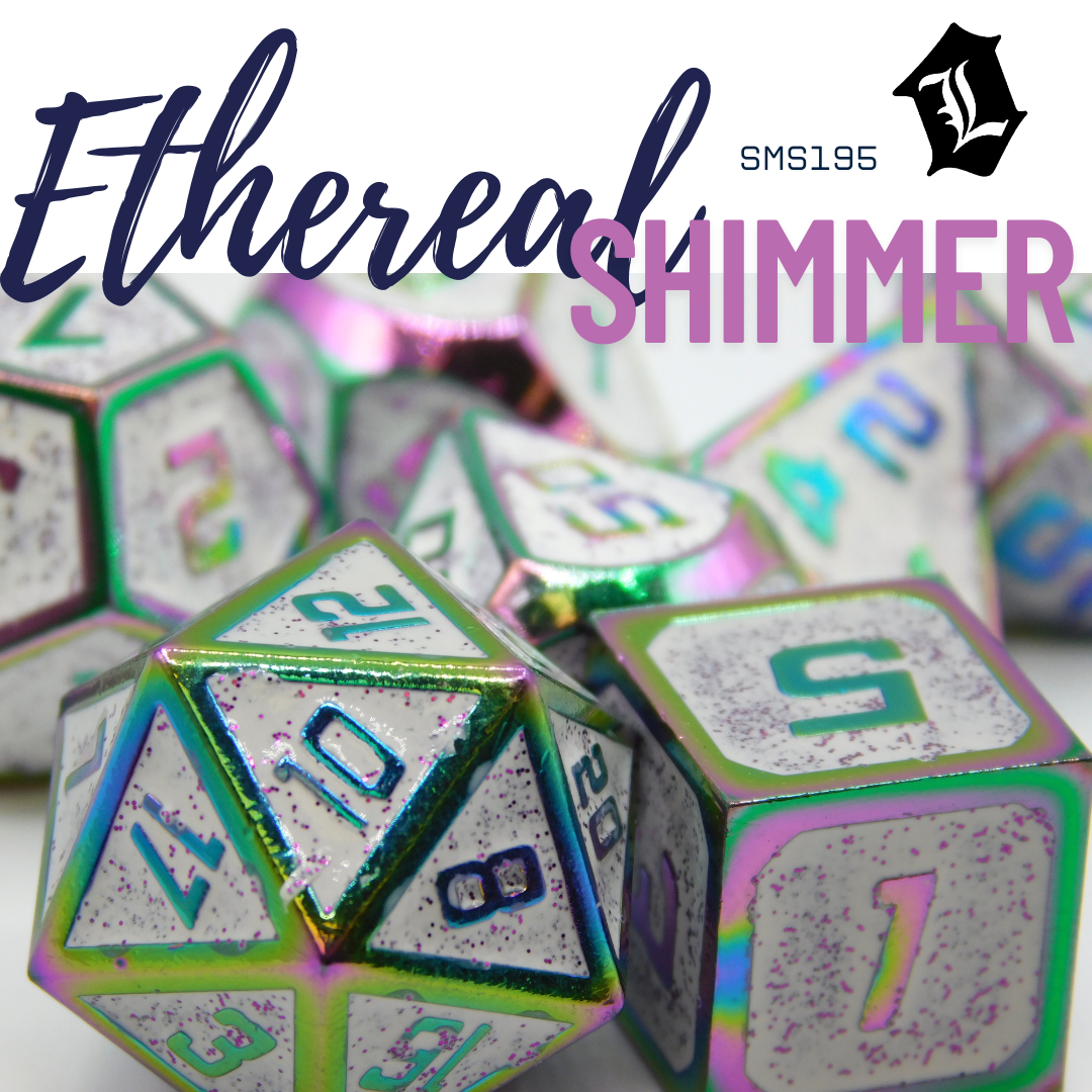 [ETHEREAL SHIMMER] 7PC SOLID METAL DICE SET
