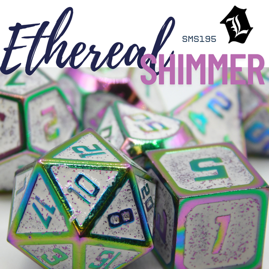 [ETHEREAL SHIMMER] 7PC SOLID METAL DICE SET
