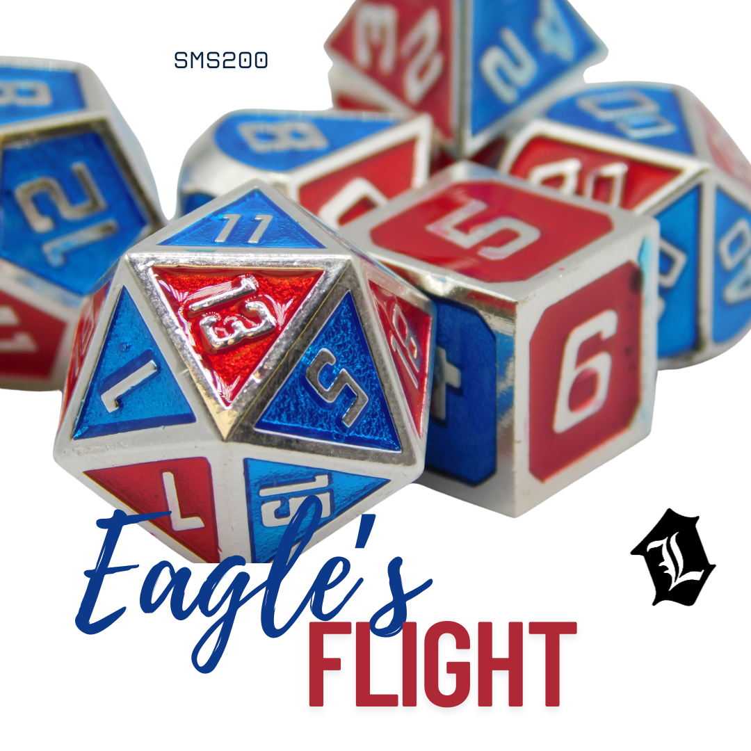 [EAGLE'S FLIGHT] 7PC SOLID METAL DICE SET