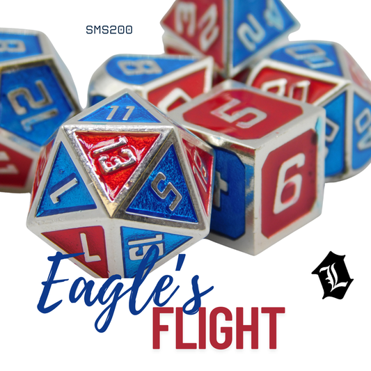 [EAGLE'S FLIGHT] 7PC SOLID METAL DICE SET