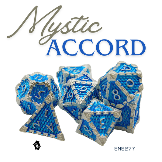 [MYSTIC ACCORD] 7PC SOLID METAL DICE SET