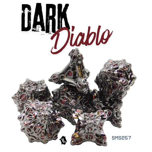 [DARK DIABLO] 7PC SOLID METAL DICE SET