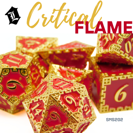 [CRITICAL FLAME] 7PC SOLID METAL DICE SET