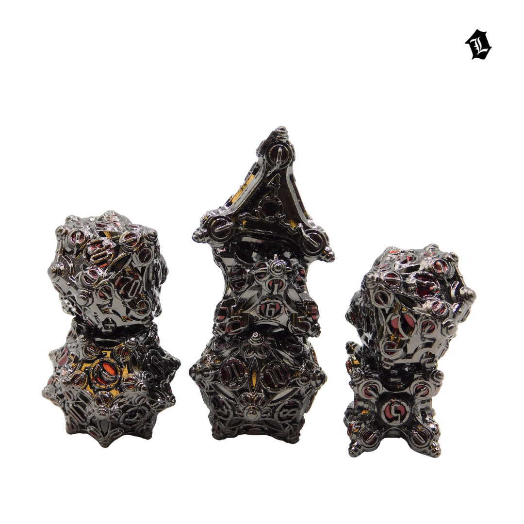 [DARK DIABLO] 7PC SOLID METAL DICE SET