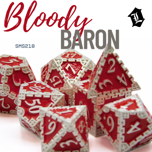 [BLOODY BARON] 7PC SOLID METAL DICE SET