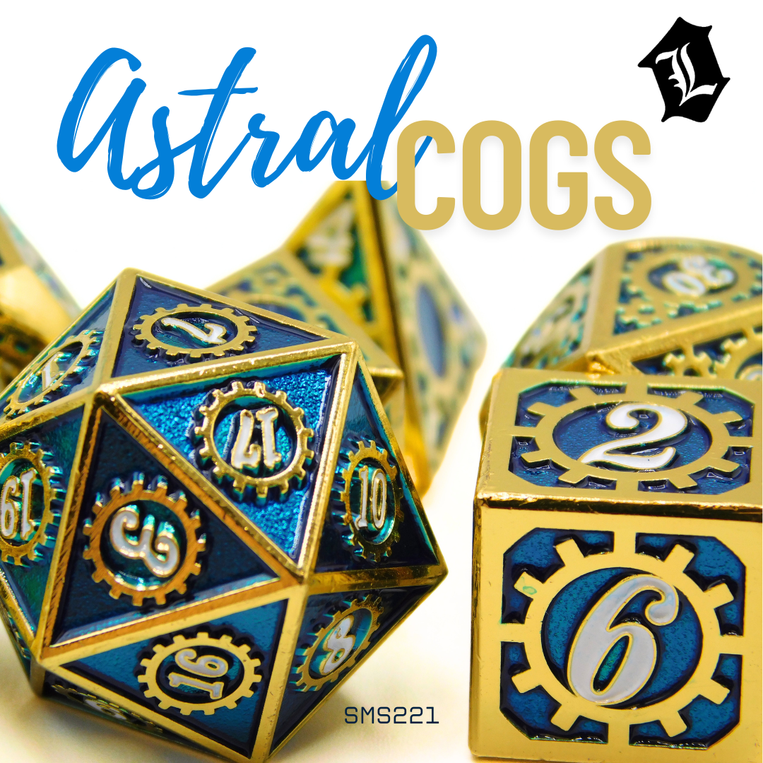 [ASTRAL COGS] 7PC SOLID METAL DICE SET
