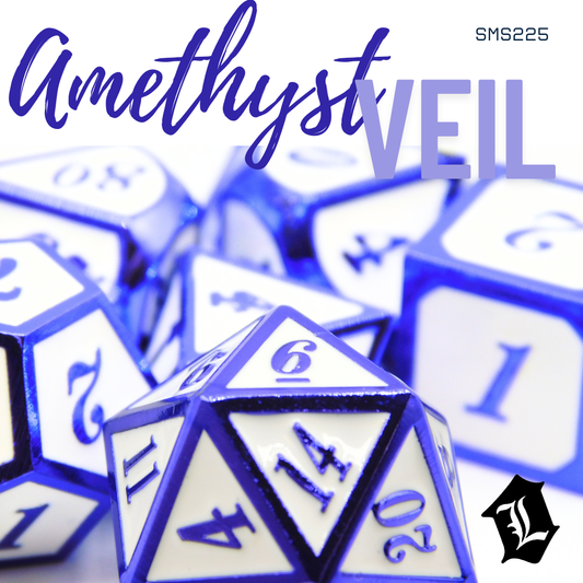 [AMETHYST VEIL] 7PC SOLID METAL DICE SET