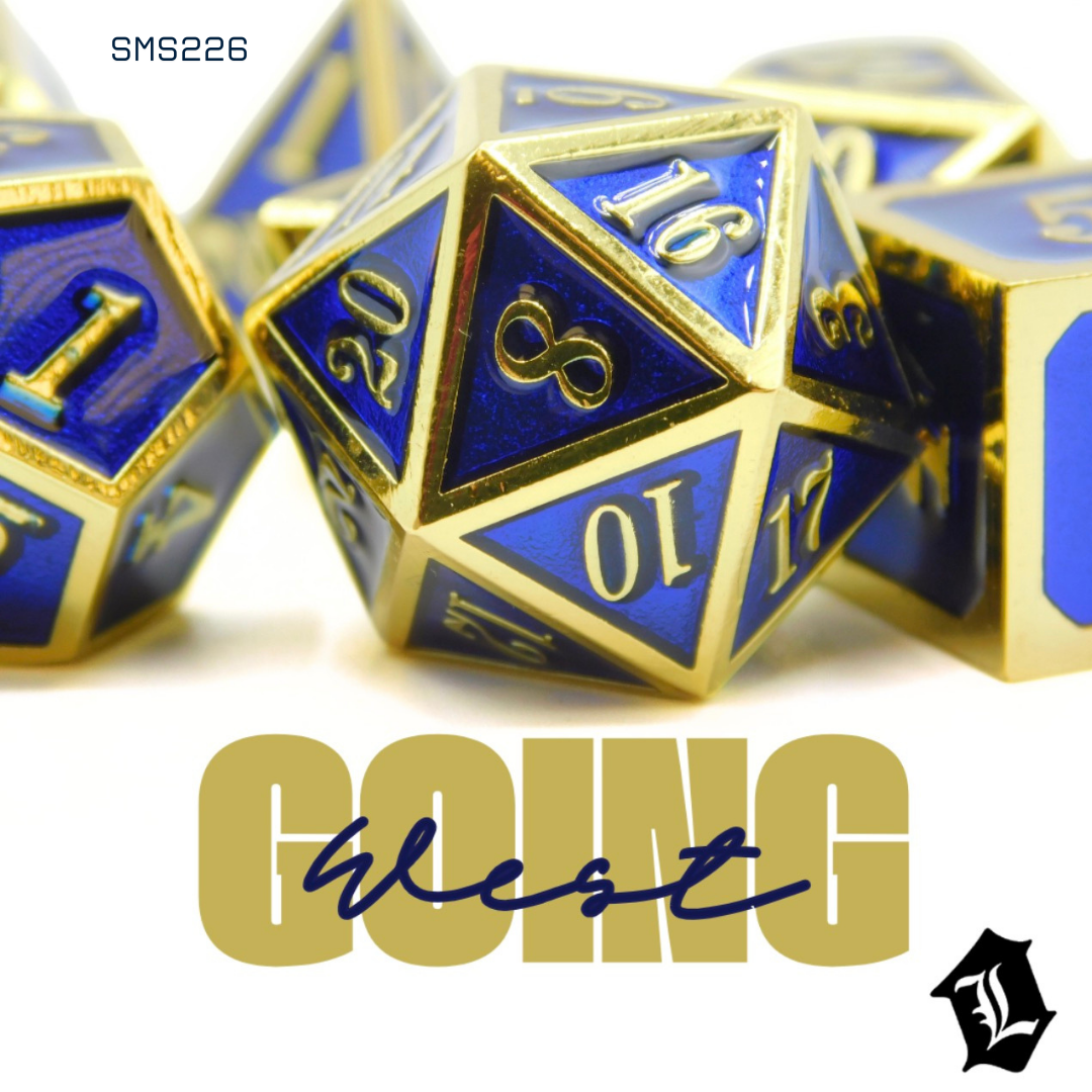 [GOING WEST] 7PC SOLID METAL DICE SET