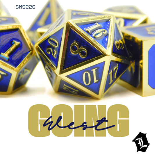 [GOING WEST] 7PC SOLID METAL DICE SET