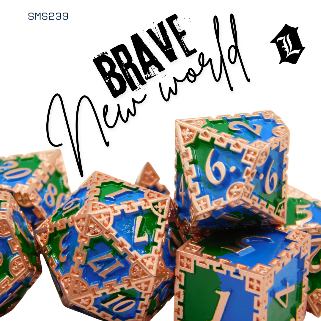 [BRAVE NEW WORLD] 7PC SOLID METAL DICE SET
