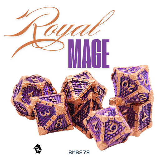 [ROYAL IMAGE] 7PC SOLID METAL DICE SET