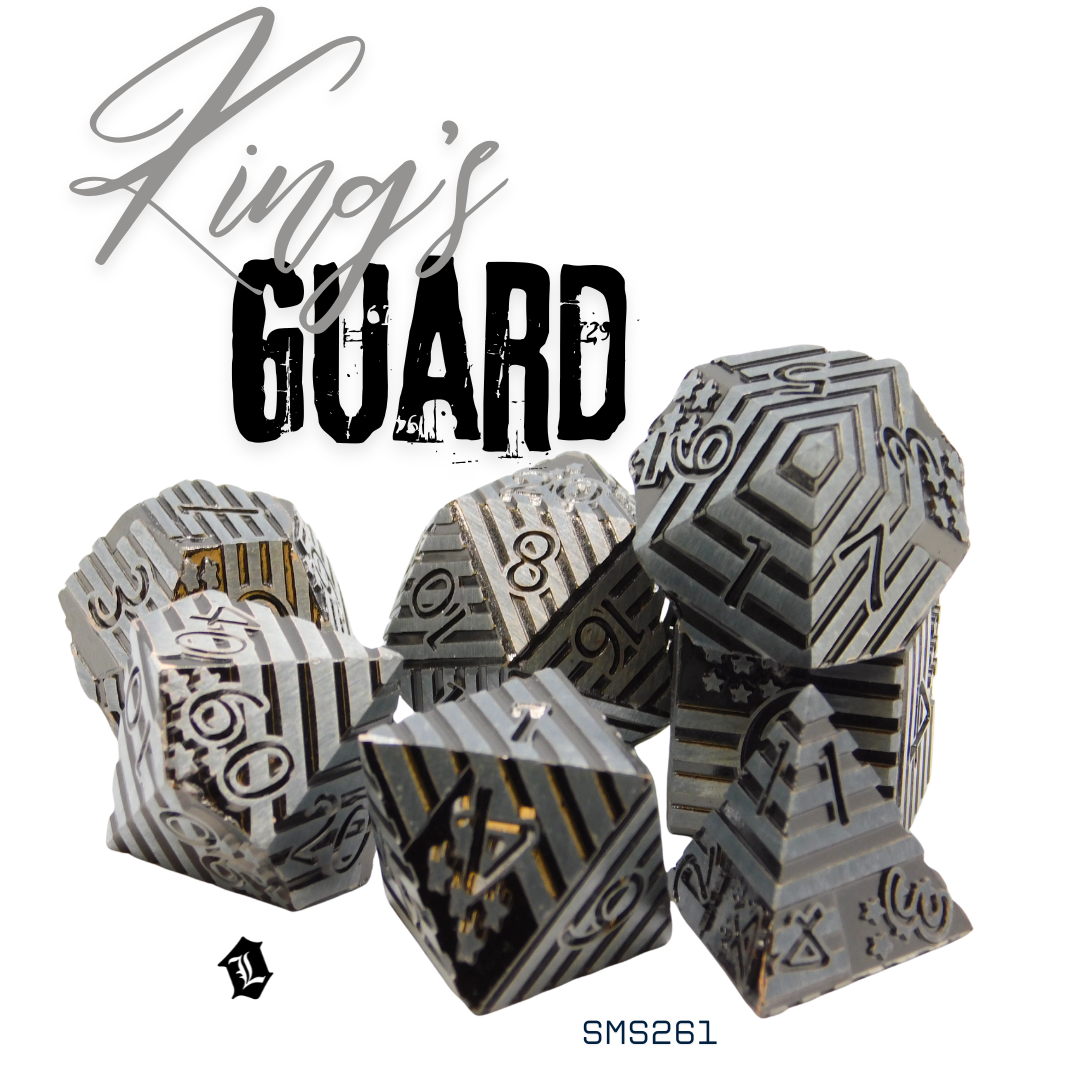 [KING'S GUARD] 7PC SOLID METAL DICE SET