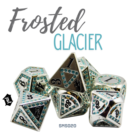 [FROSTED GLACIER] 7PC SOLID METAL DICE SET