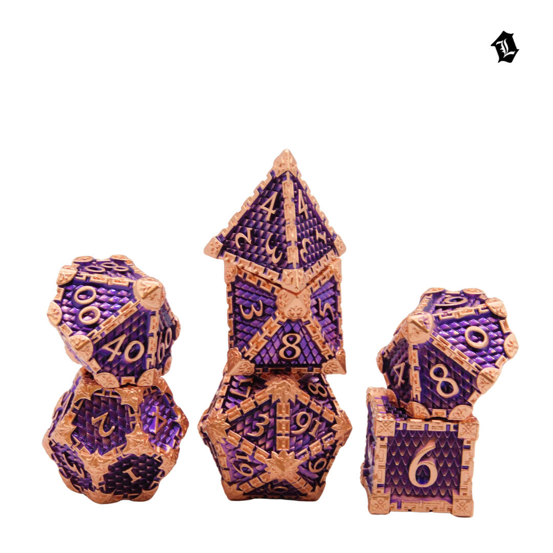 [ROYAL IMAGE] 7PC SOLID METAL DICE SET
