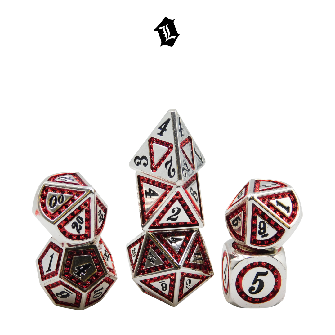 [SCARLET IMAGE] 7PC SOLID METAL DICE SET