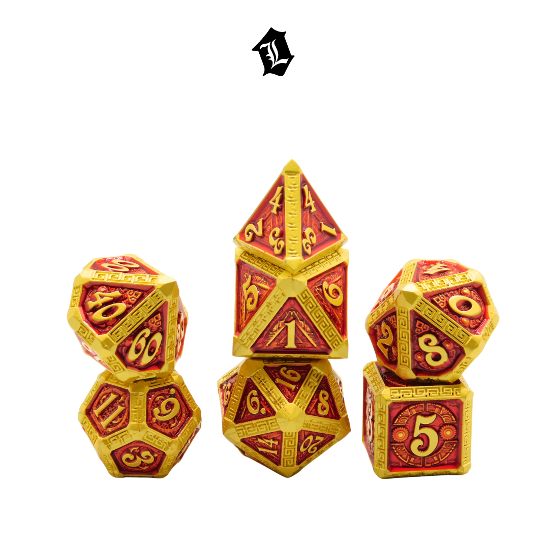 [RUBY ROYALTY] 7PC SOLID METAL DICE SET