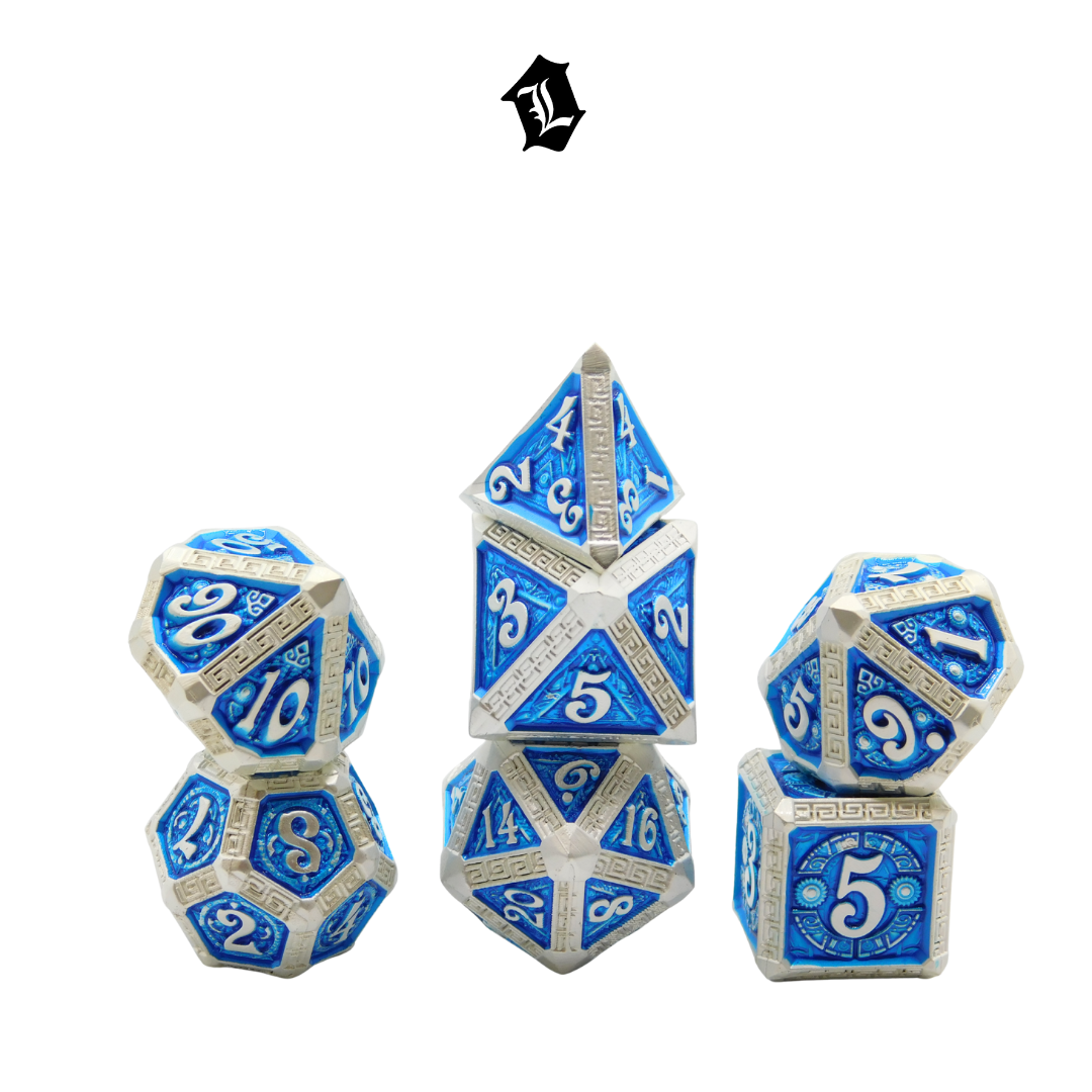 [FROZEN CREST] 7PC SOLID METAL DICE SET