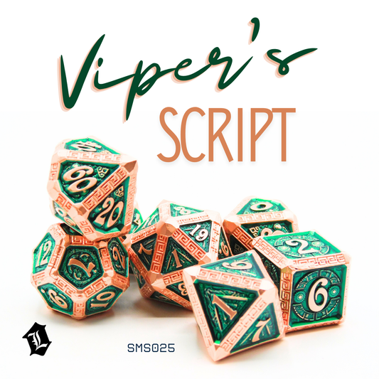 [VIPER'S SCRIPT] 7PC SOLID METAL DICE SET