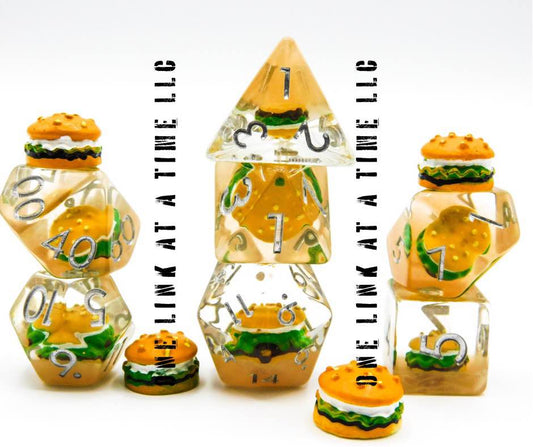 [HAMBURGER] RESIN DICE SET