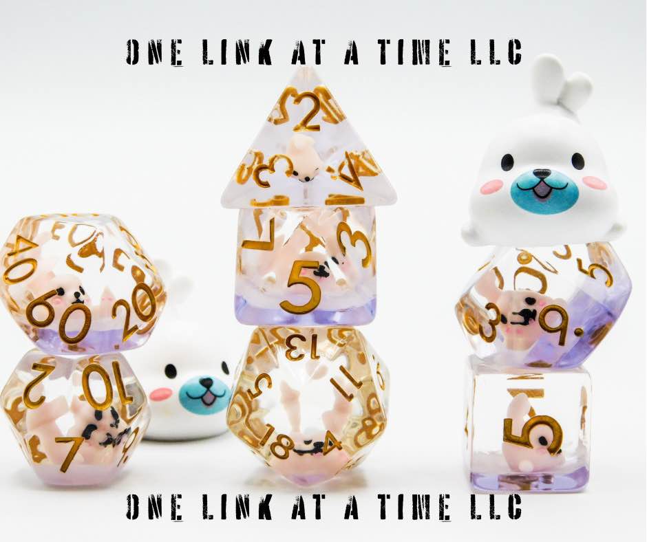 [SEAL WITH PURPLE] RESIN DICE SET