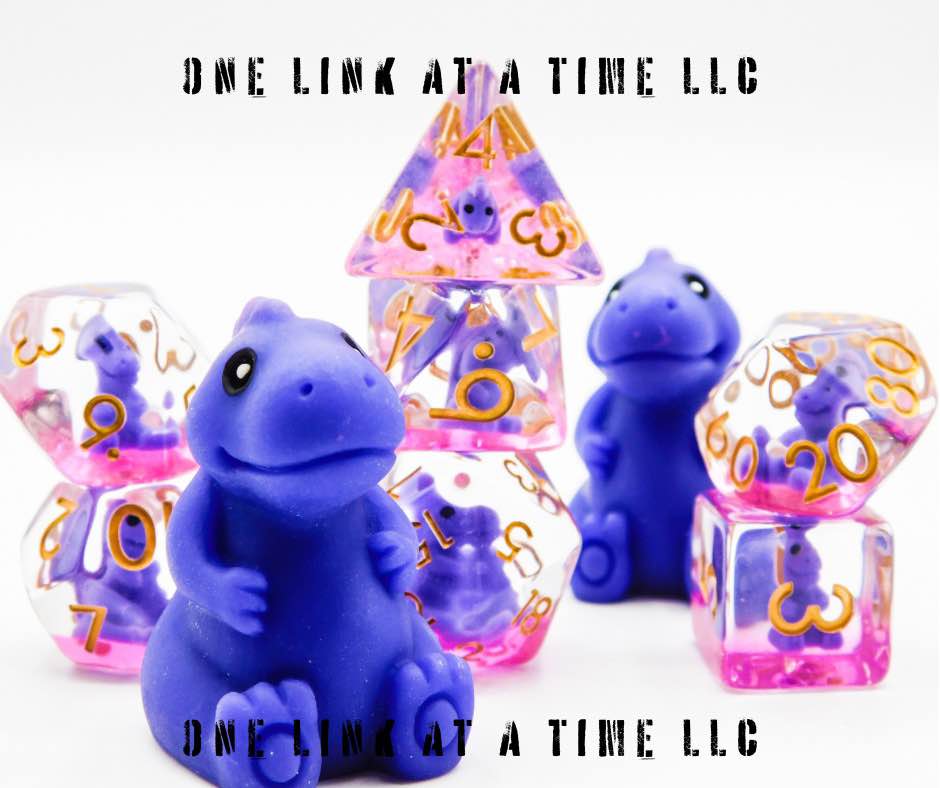 [PURPLE TINY DINY] RESIN DICE SET
