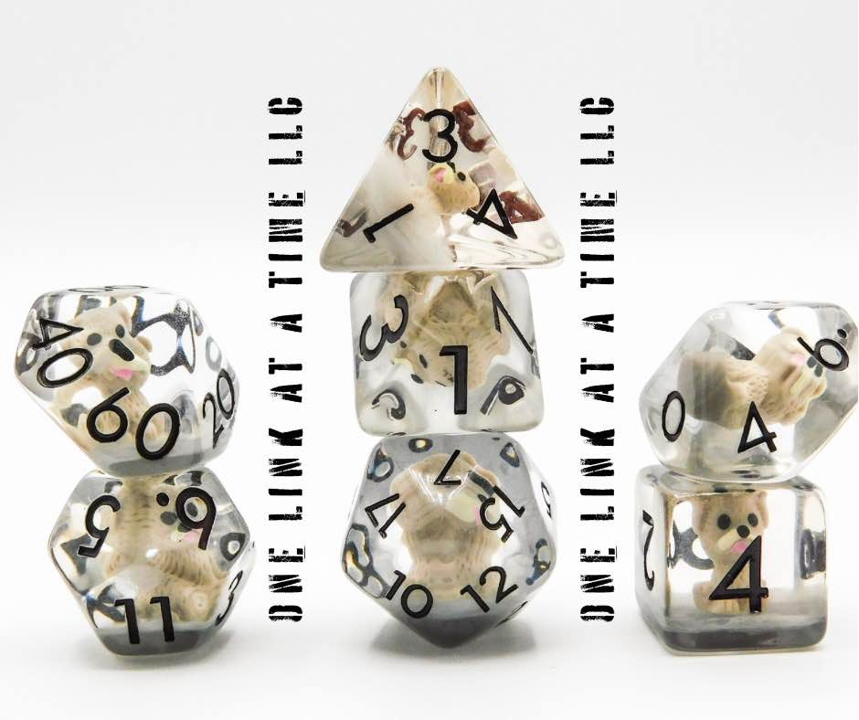 [SCHNAUZER DOG] RESIN DICE SET