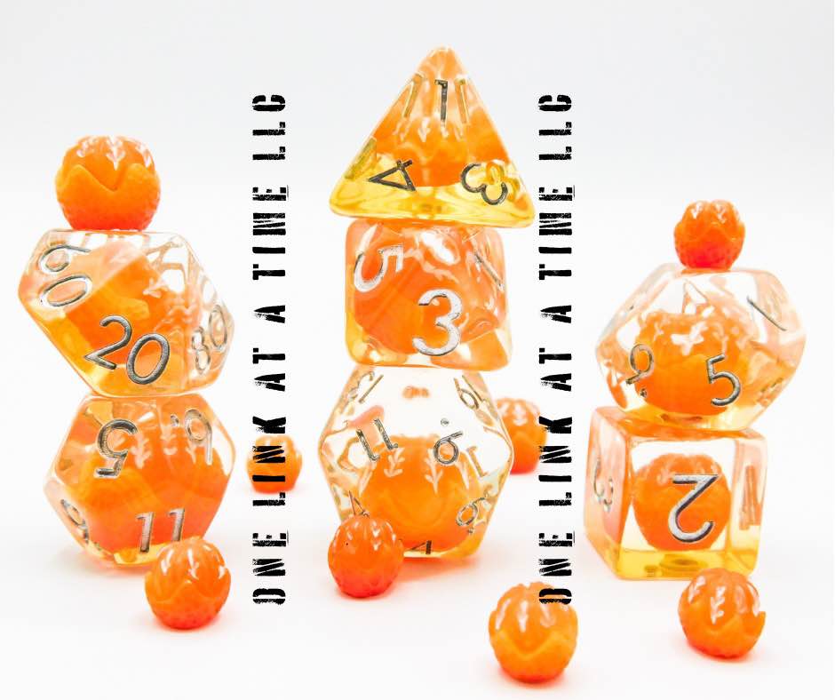 [TANGERINE] RESIN DICE SET