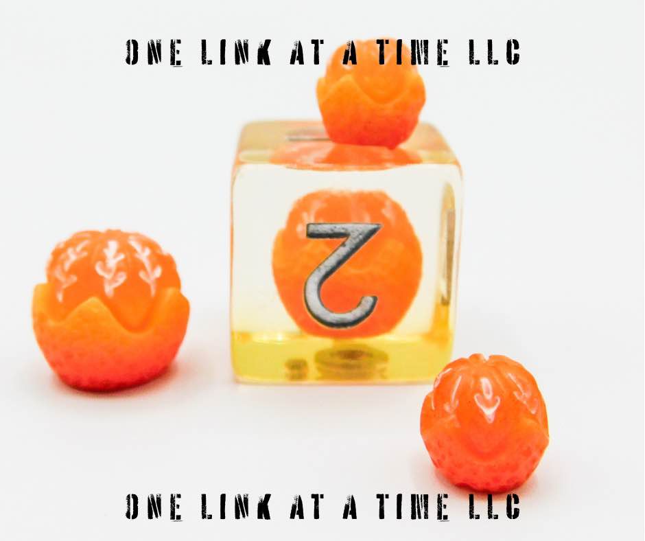 [TANGERINE] RESIN DICE SET