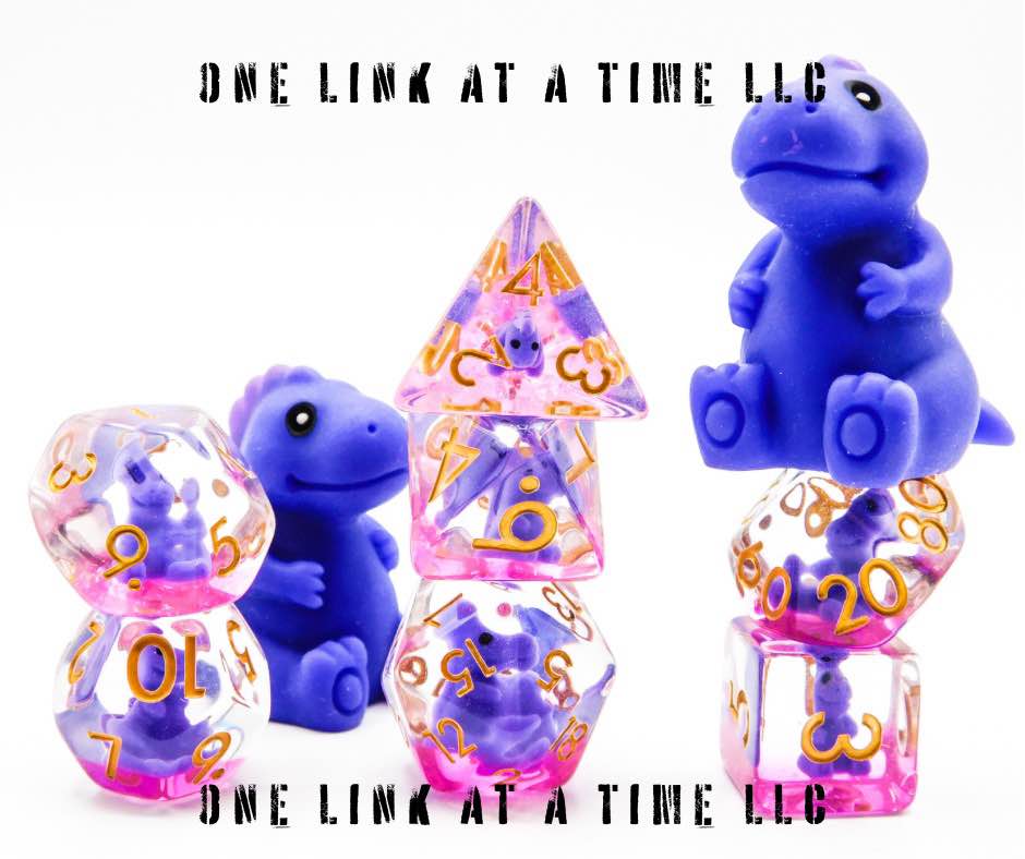[PURPLE TINY DINY] RESIN DICE SET