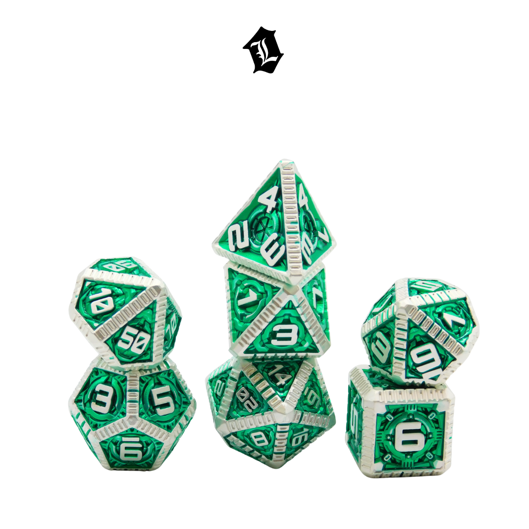 [SPELLBOUND CIRCUIT] 7PC SOLID METAL DICE SET
