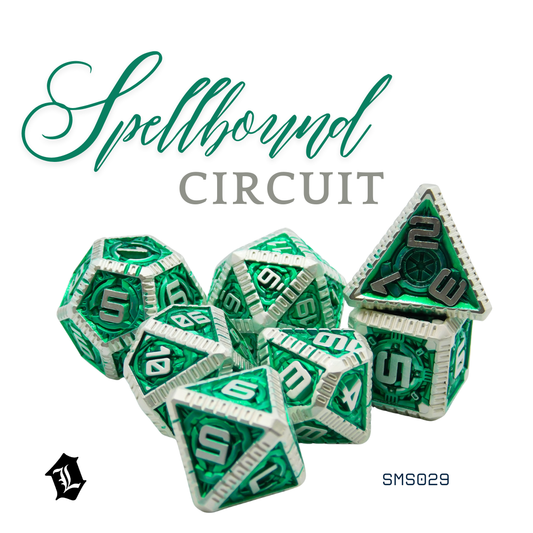 [SPELLBOUND CIRCUIT] 7PC SOLID METAL DICE SET