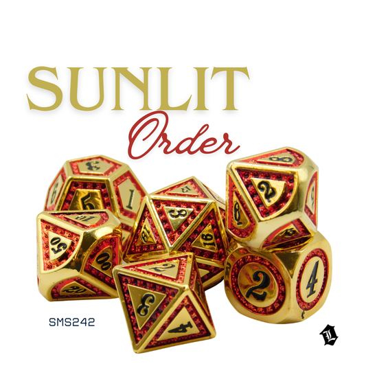 [SUNLIT ORDER] 7PC SOLID METAL DICE SET