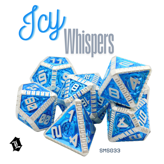 [ICY WHISPERS] 7PC SOLID METAL DICE SET