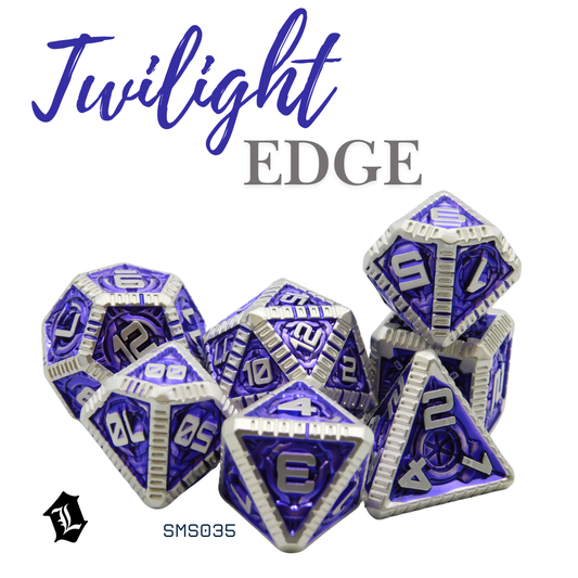 [TWILIGHT EDGE] 7PC SOLID METAL DICE SET