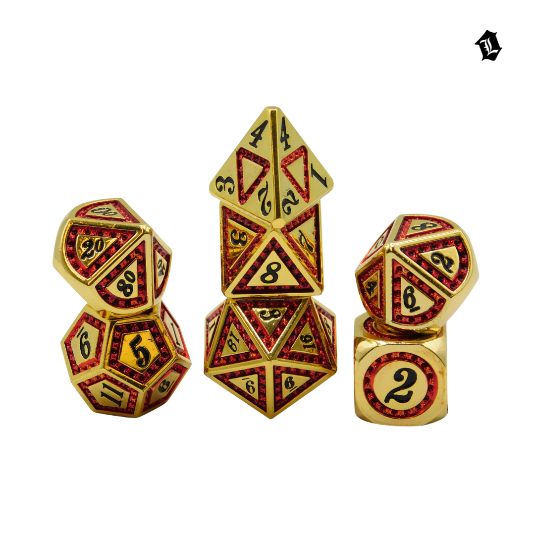 [SUNLIT ORDER] 7PC SOLID METAL DICE SET