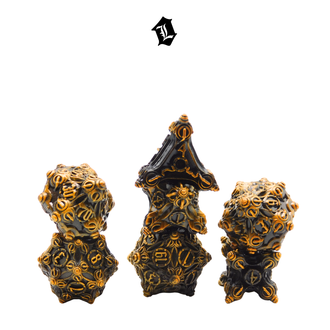 [IMPERIAL SHADOW] 7PC SOLID METAL DICE SET