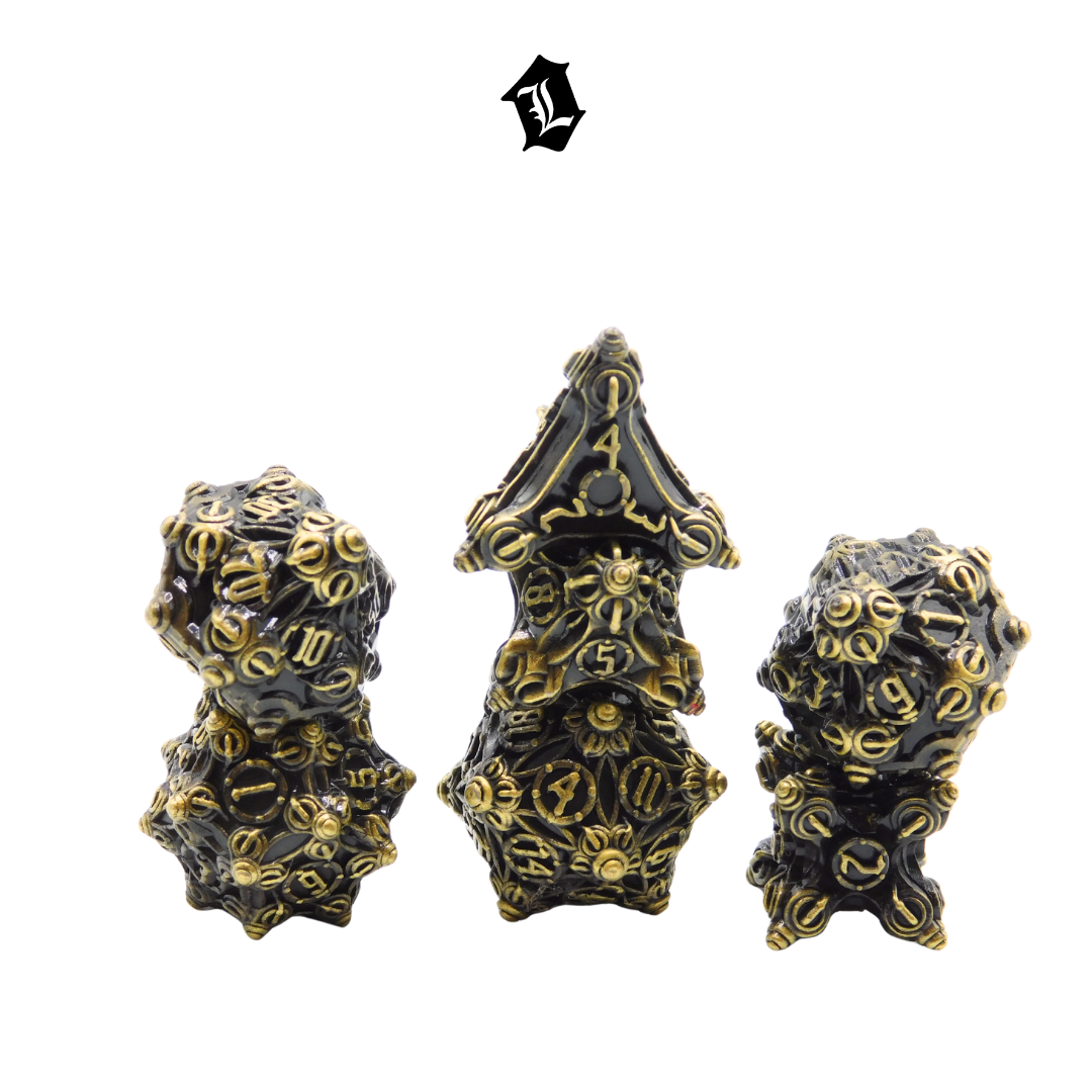 [GLOW FORGED BURST] 7PC SOLID METAL DICE SET
