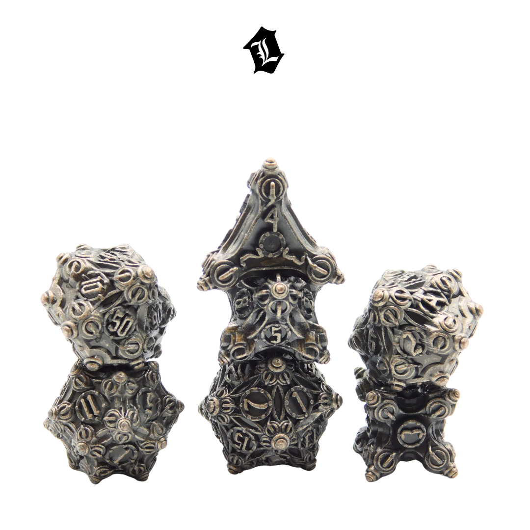 [CHASE OF THE DEMIGORGON] 7PC SOLID METAL DICE SET