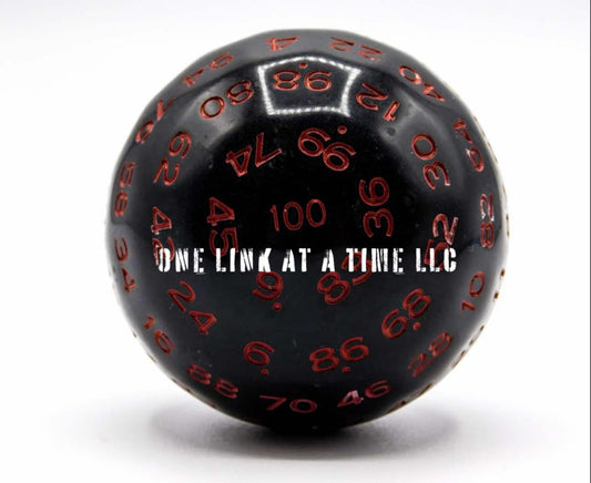 BLACK WITH RED INLAY ACRYLIC D100