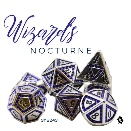 [WIZARD'S NOCTURNE] 7PC SOLID METAL DICE SET