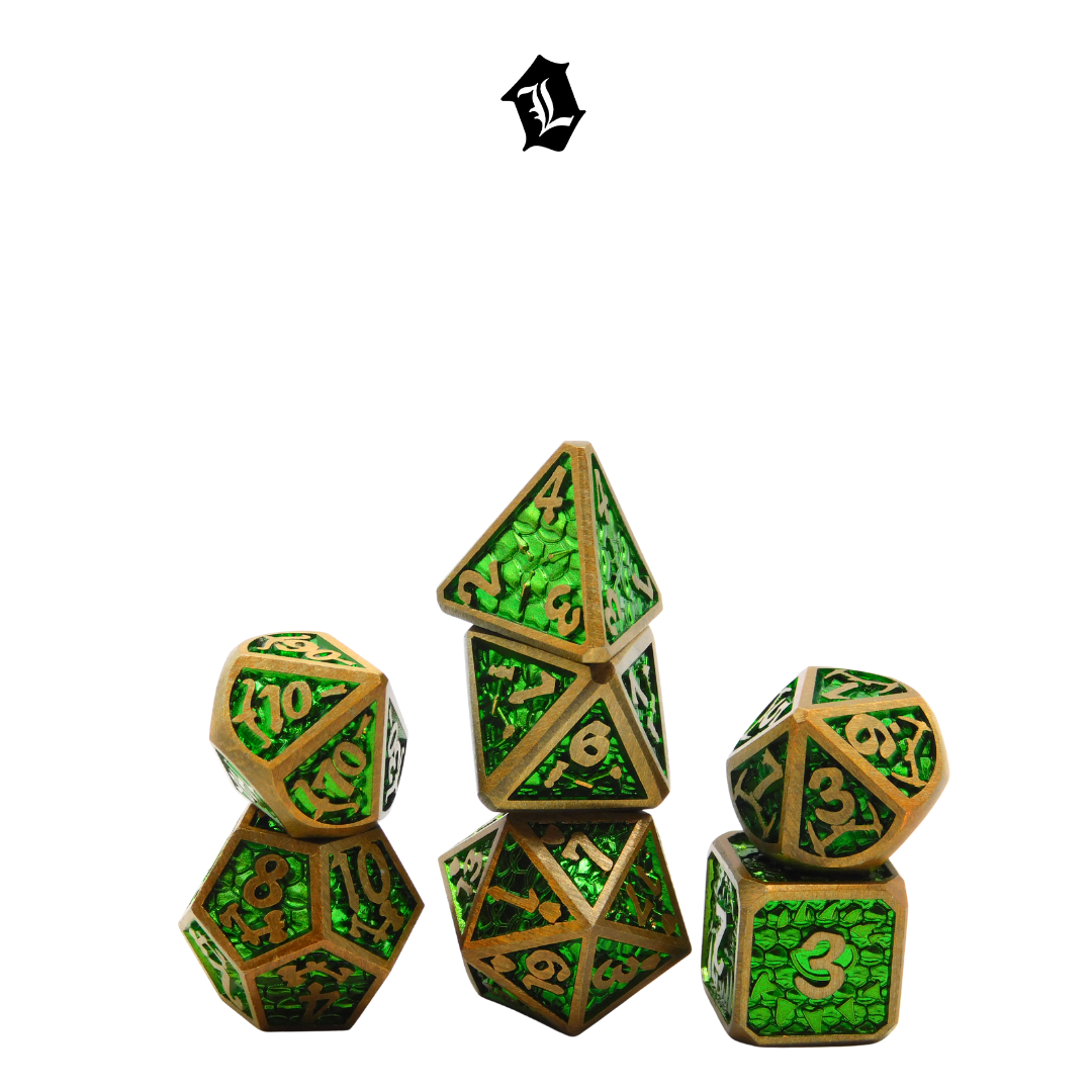 [MERLIN TRIAL] 7PC SOLID METAL DICE SET