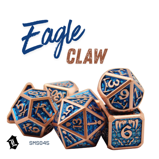 [EAGLE CLAW] 7PC SOLID METAL DICE SET