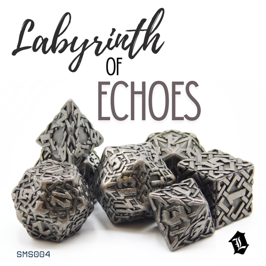 [LABYRINTH OF ECHOES] 7PC SOLID METAL DICE SET