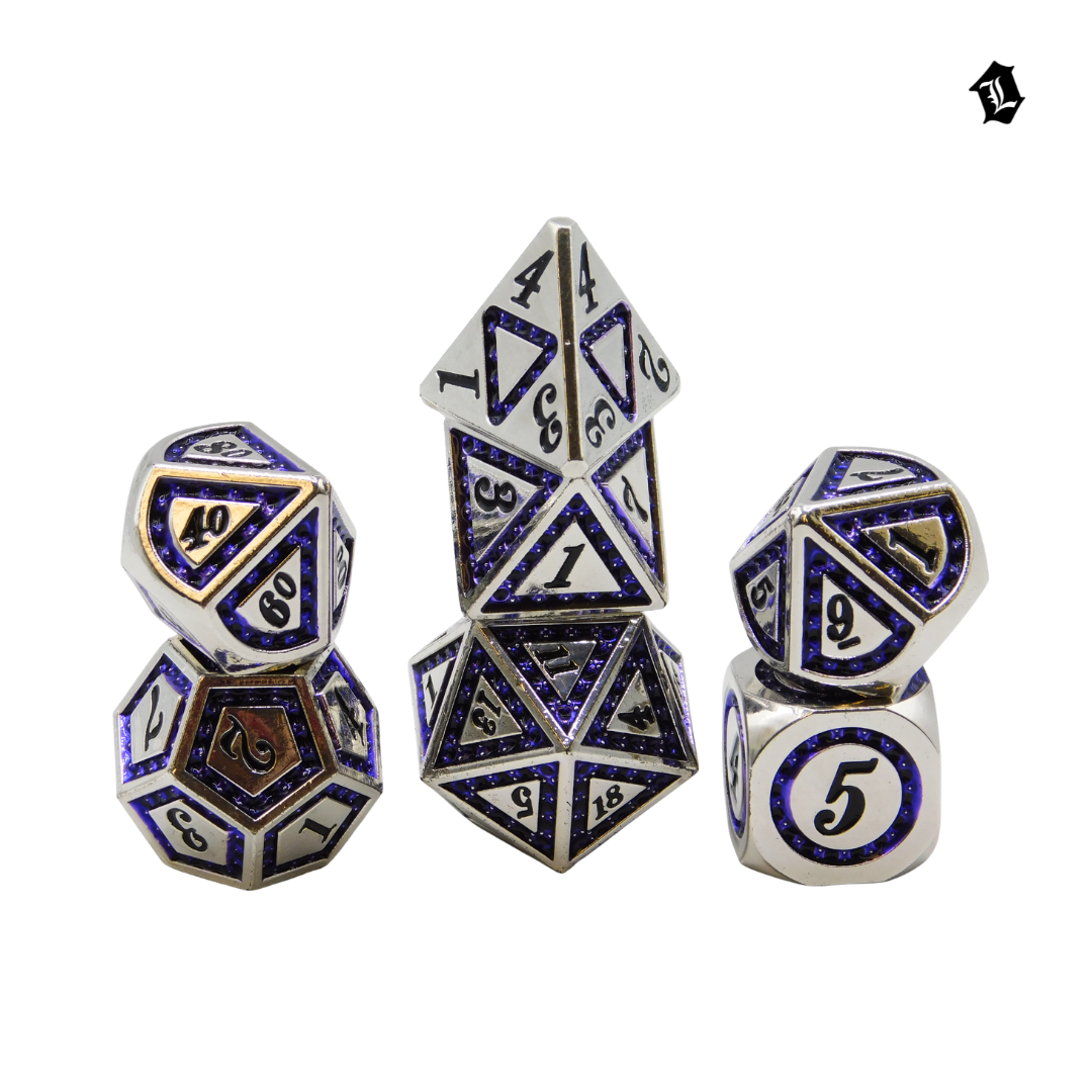 [WIZARD'S NOCTURNE] 7PC SOLID METAL DICE SET