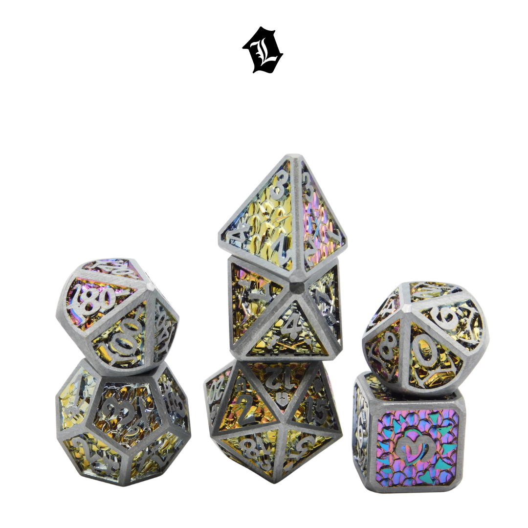[PRISM FANGS] 7PC SOLID METAL DICE SET