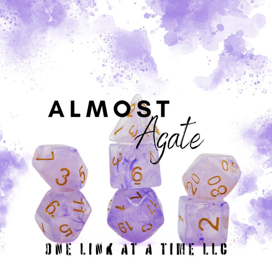 [ALMOST AGATE] ACRYLIC DICE SET