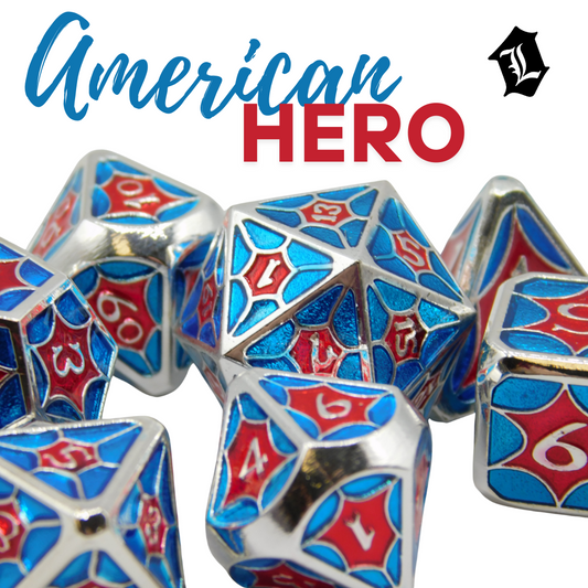 [AMERICAN HERO] SOLID METAL DICE SET