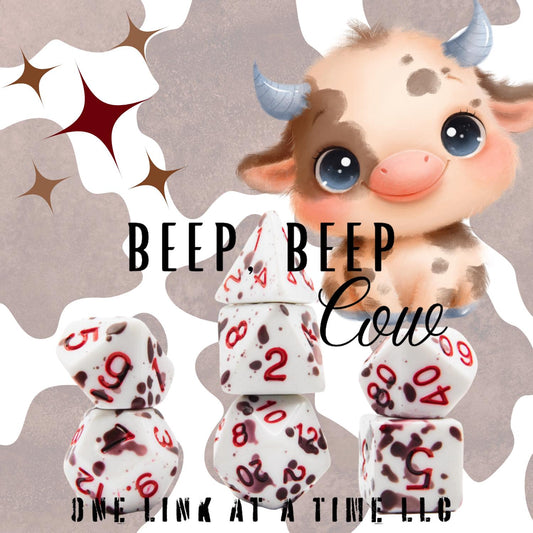 [BEEP, BEEP, COW] ACRYLIC DICE SET [TEMPERATURE CHANGING]